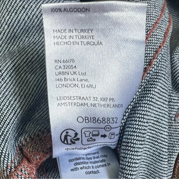 FREE PEOPLE|| Moxie Low Slung Flocked Pull-On Barrel Jeans in Chile NWOT - Picture 9 of 10